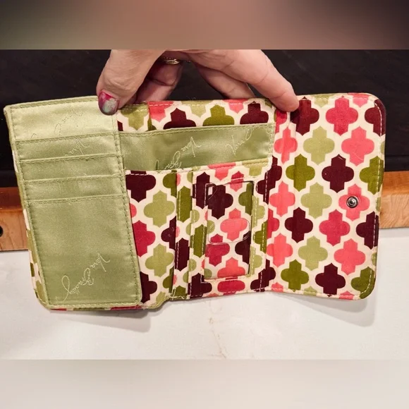 Vera Bradley Floral Pink & Orange Wallet NWOT - Picture 3 of 4